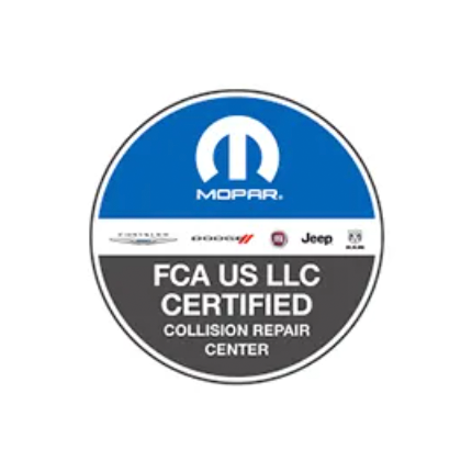 Image of the Mopar certified collision repair center logo.